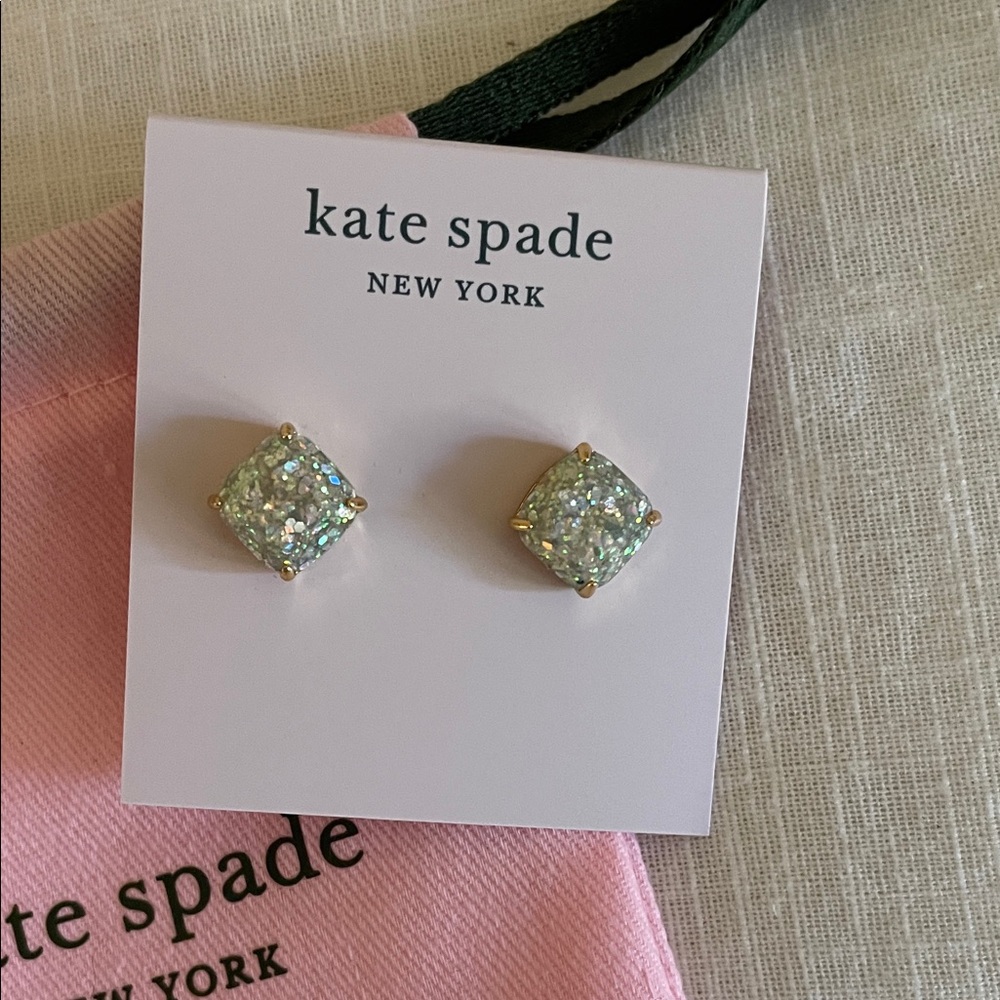 Kate Spade Silver Sparkle Stud Earrings - Picture 2 of 4
